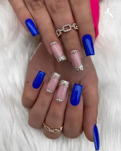 winter blue nail designs