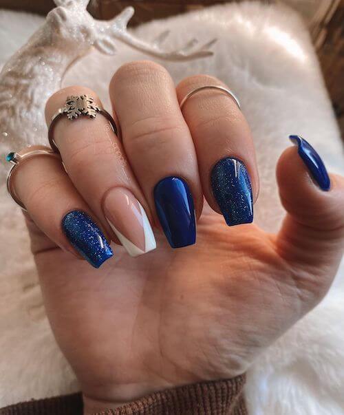 winter blue nail designs