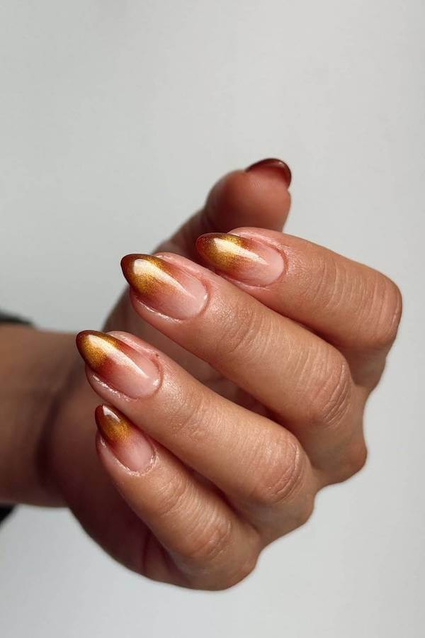 Gold Chrome Cat Eye Tips