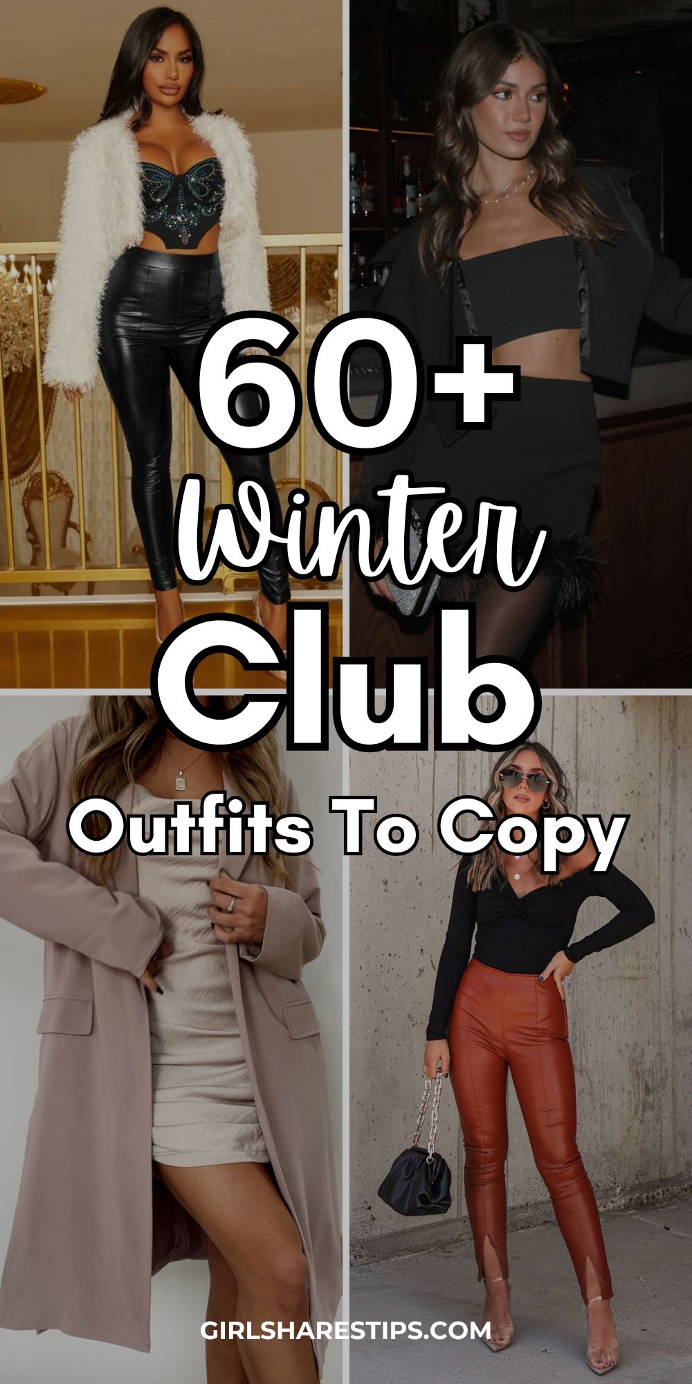classy club outfits for winter collage