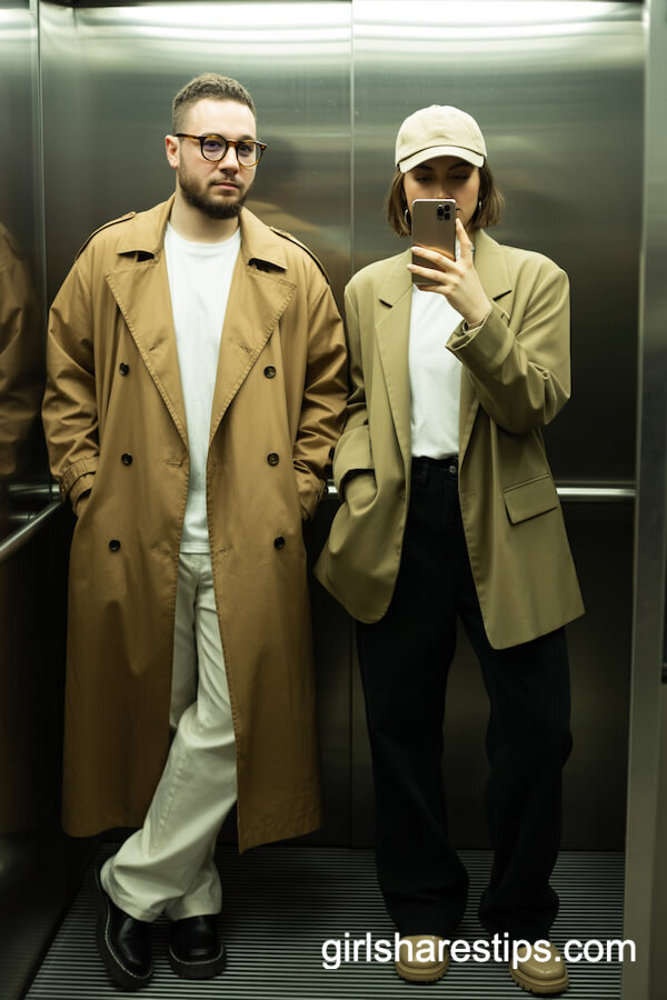 Oversized Trench Coat With Blazer