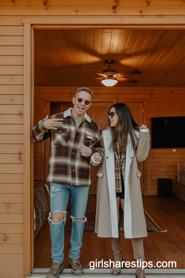 Plaid Flannel With Cream Coat