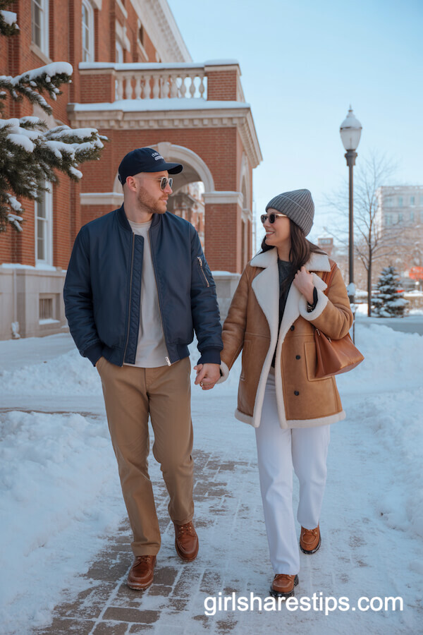 Bomber And Shearling Coat Pairings