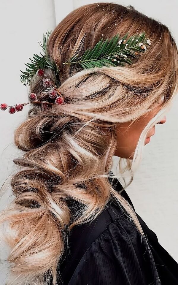 Romantic Curled Holiday Ponytail