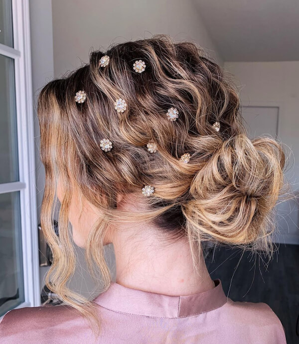 Whimsical Wavy Updo