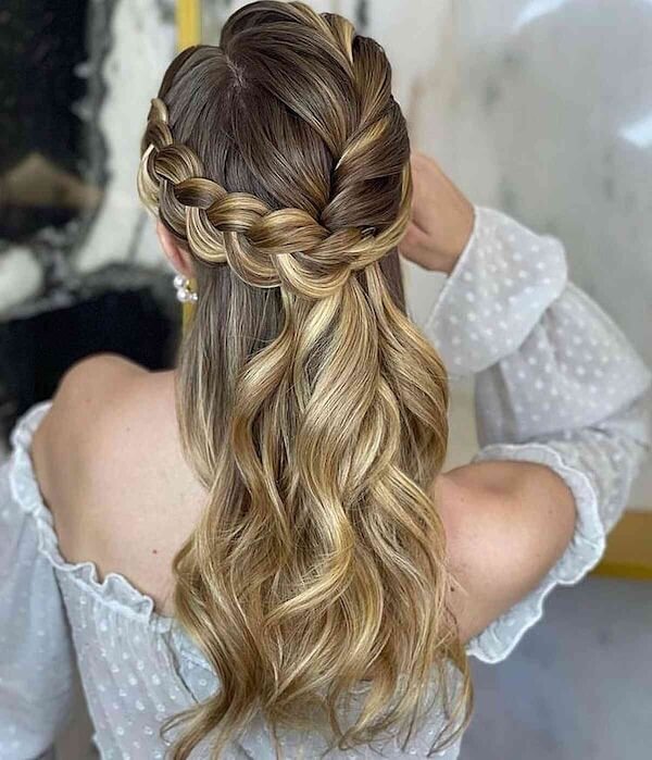 Romantic Braided Half Updo
