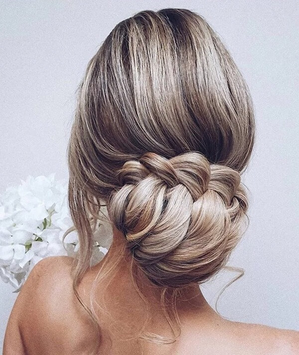 Elegant Braided Bun with Twists
