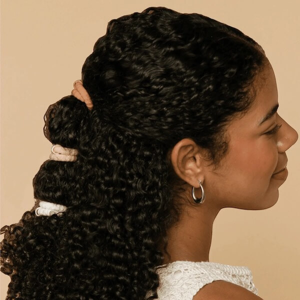Curly Half-Up Ponytail