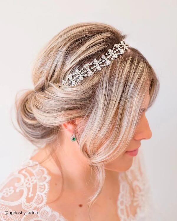 Elegant Low Bun with Headband