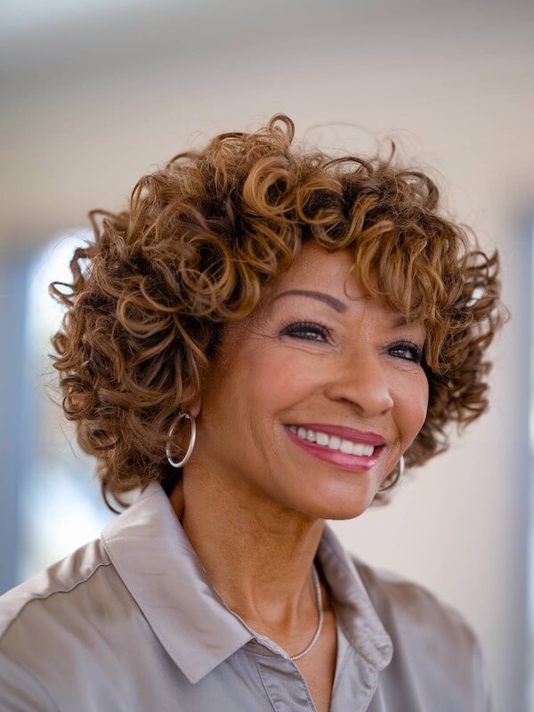 Curly Layered Tapered Short Hairstyle for Black Women