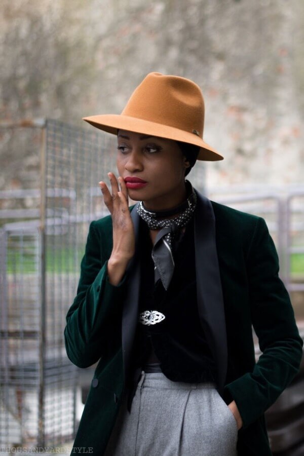 Short Natural Hair with Fedora