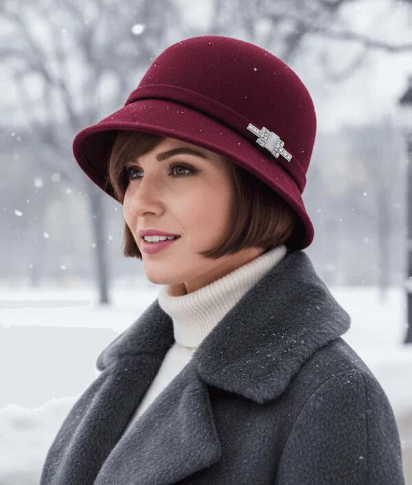 Classic Bob with Cloche Hat