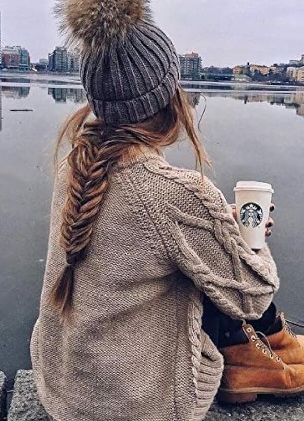 Fishtail Braid with Beanie