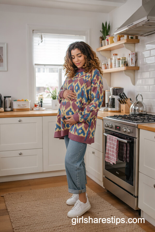 Colorful Statement Sweater & Jeans