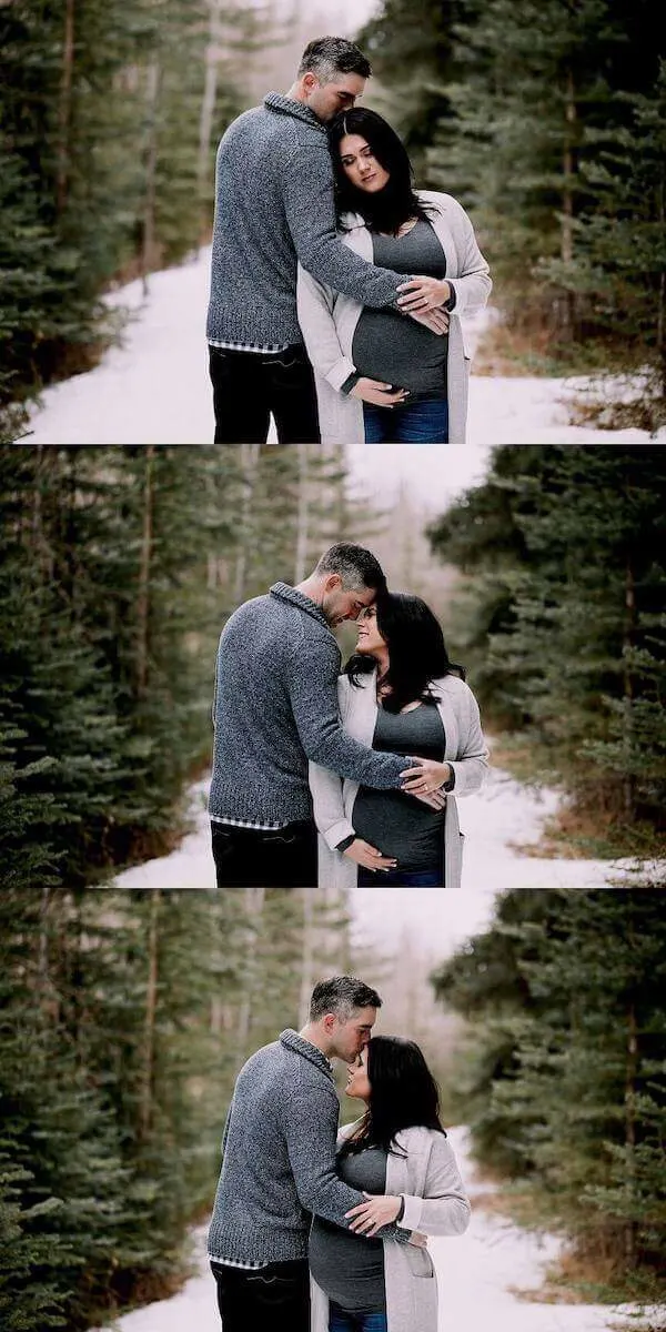 winter pregnancy photoshoot ideas