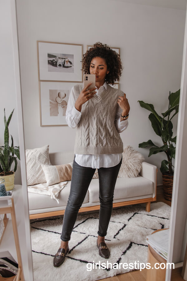 Sweater Vest with Button-Down Shirt