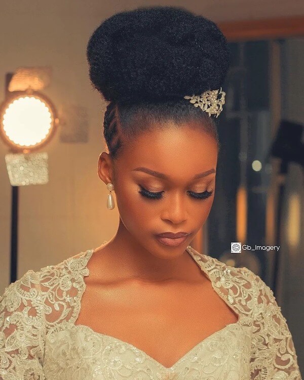 Natural Textured Bun with Sparkle