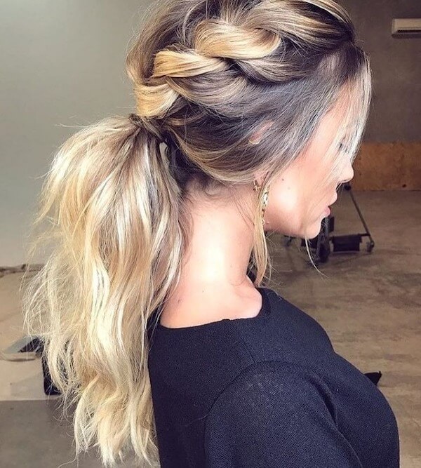 Twisted Ponytail for Winter Weddings