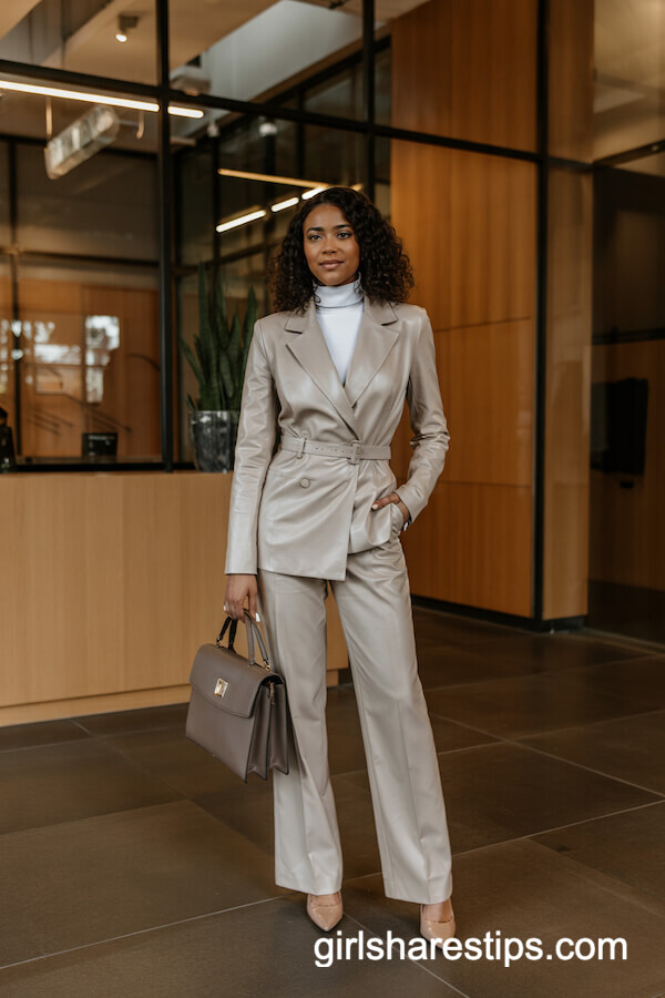 Winter White Pantsuit Elegance