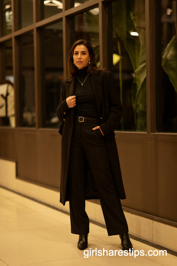 All-Black Winter Power Outfit