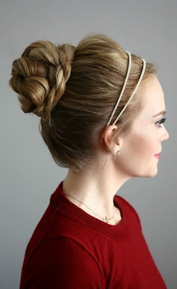 Braided Top Knot Bun