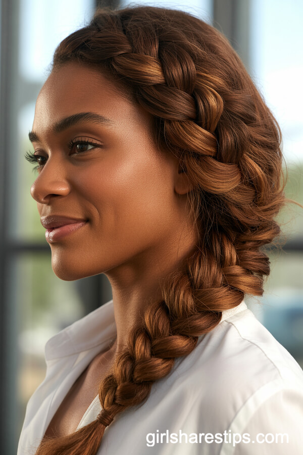 Side Braid Over Shoulder