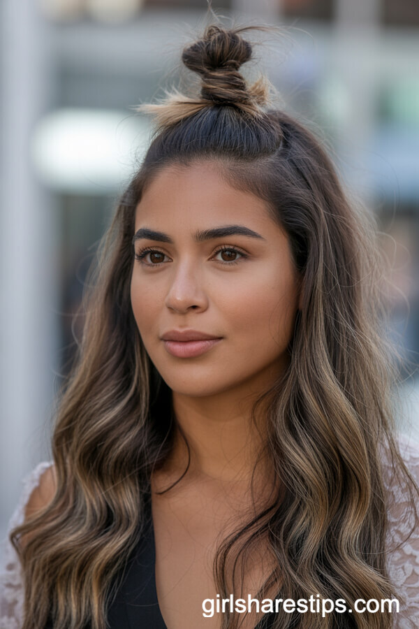 Chic Half-Up Top Knot