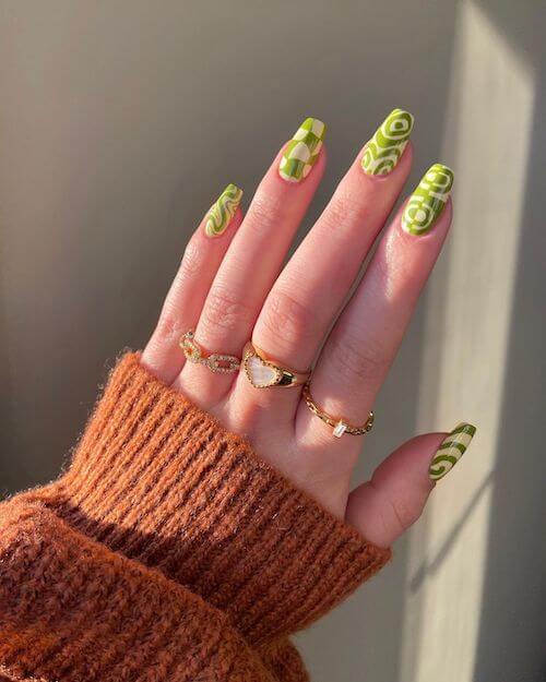 Green and Yellow Nail Ideas For Spring