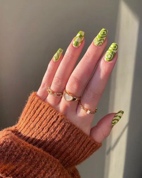 Green and Yellow Nail Ideas For Spring
