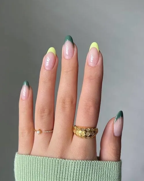 Green and Yellow Nail Ideas For Spring