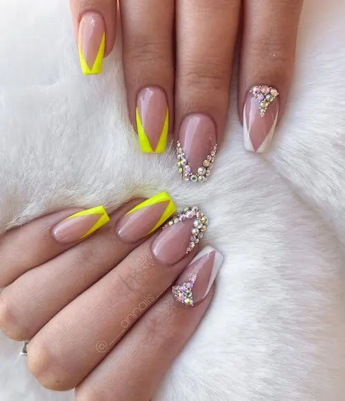 Neon Yellow Nails for spring