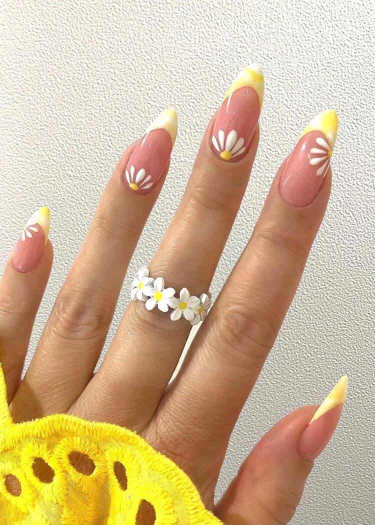 yellow spring nail designs ideas